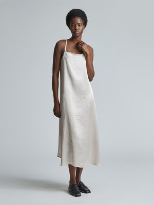 The Satin Square-Neck Slip Dress | Cream