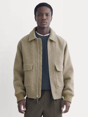 ReWool Flight Jacket | Heather Taupe
