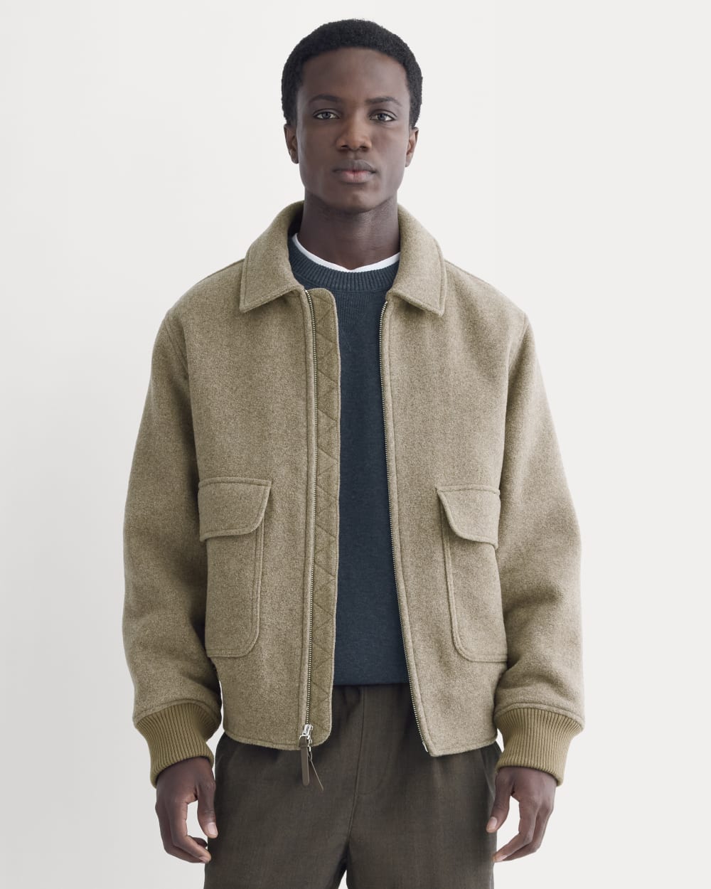 ReWool Flight Jacket | Heather Taupe