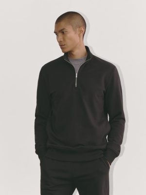 The Off-Duty Terry Quarter-Zip | Black