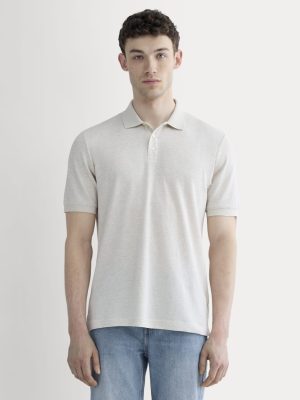 The Pique Polo | Heathered Oat