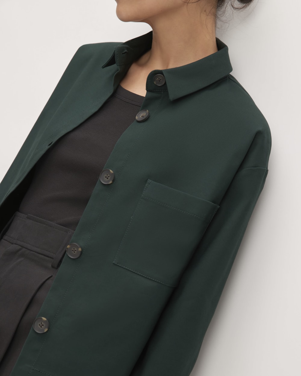 The Structured Cotton Cropped Shirt | Scarab - Image 5