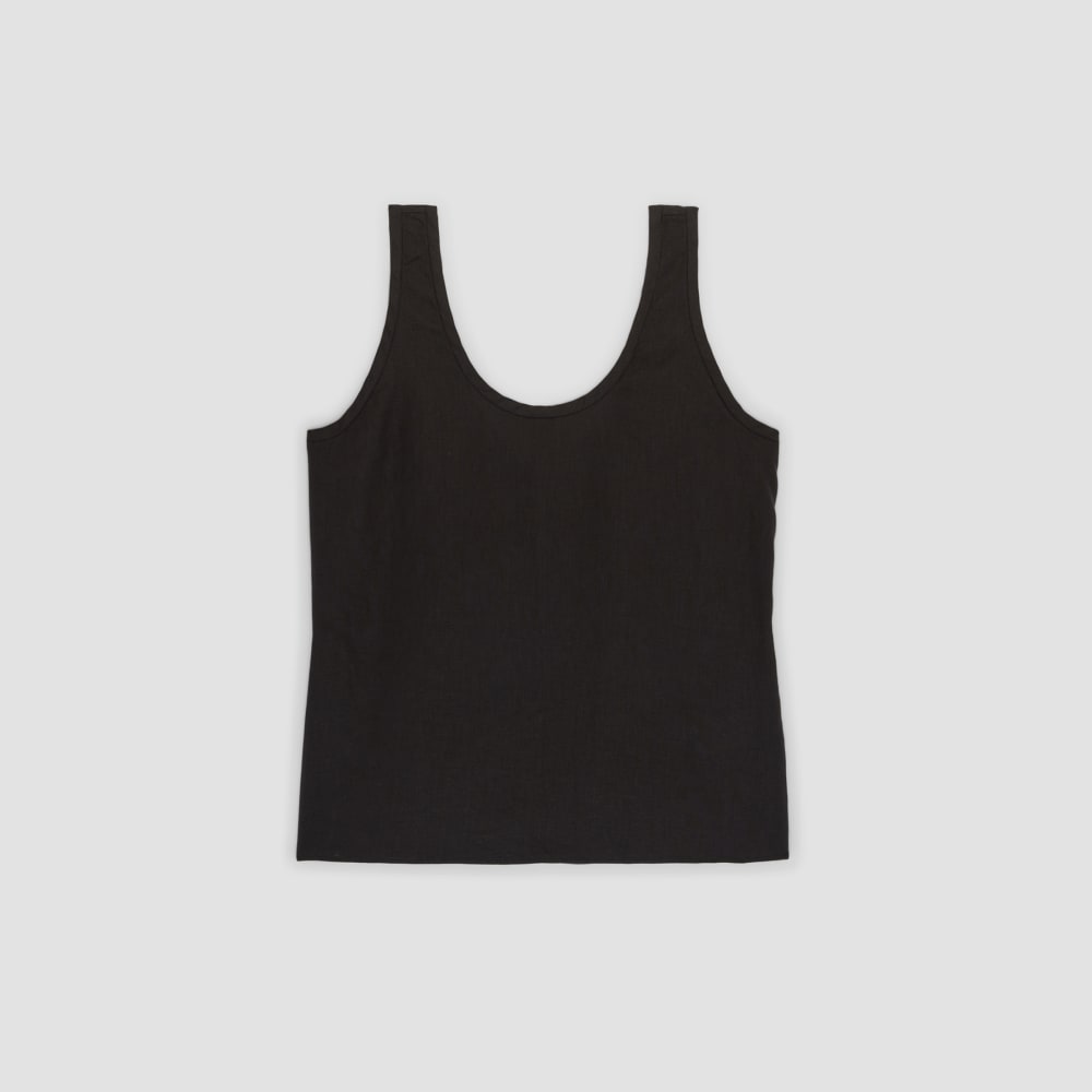 The Scoop Tank in Linen | Black - Image 2