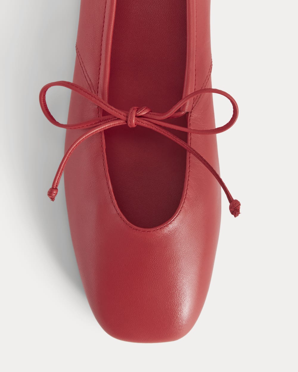 Leather Keyhole Flat | Classic Red - Image 6