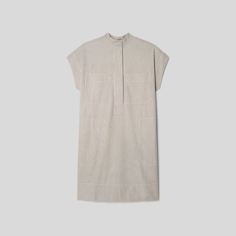 The Easy Workwear Dress | Canvas Tan / Navy - Image 2