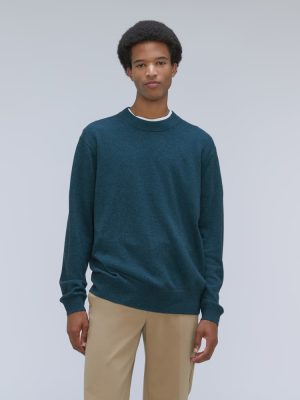 The Merino-Blend Crewneck Sweater | Deep Teal