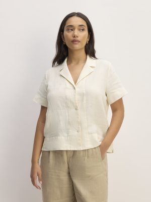 The Notch Shirt in Linen | Bone