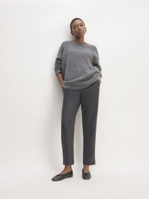 The Wool Flannel Pull-On Pant | Heather Charcoal