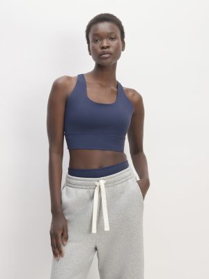 The Perform Longline Bra | Ocean Blue