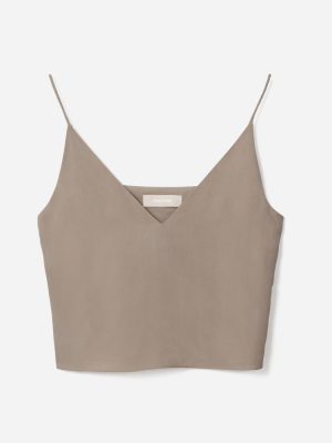 The Washable Silk Cropped Cami | Burnt Sugar