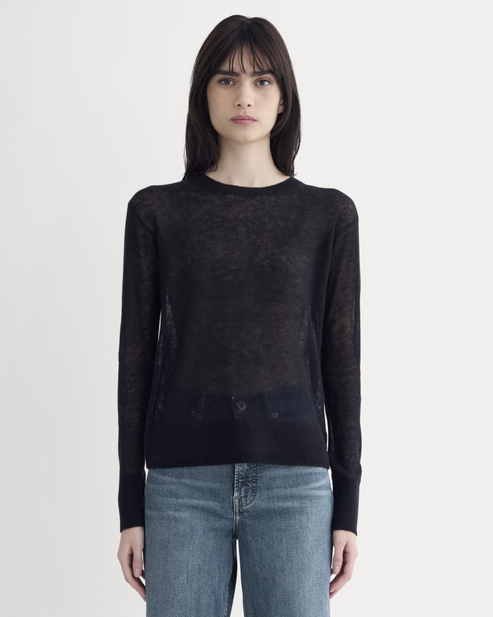 The Air Alpaca? Relaxed Crew Top | Black