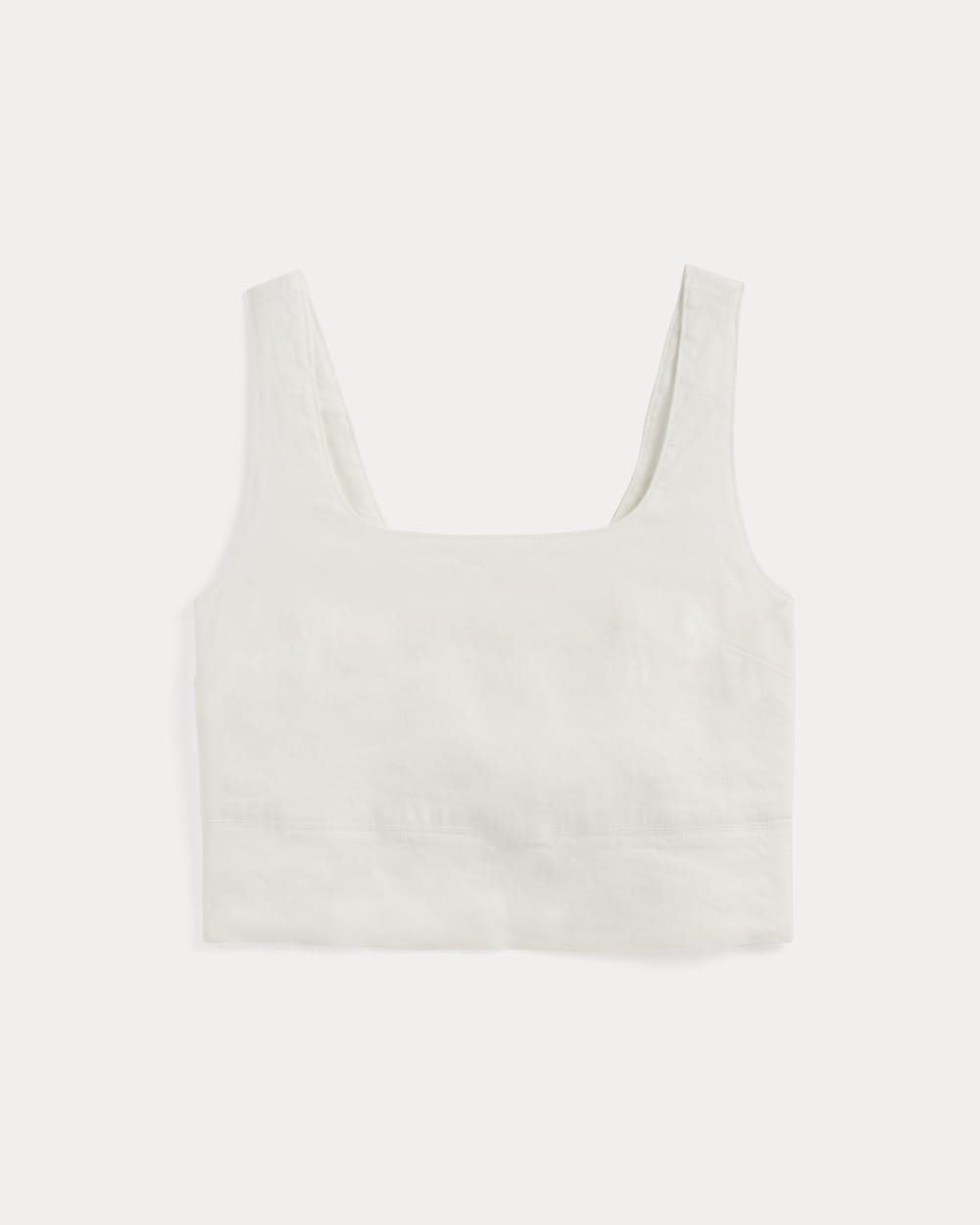 The Square Tank in Stretch Linen | White - Image 2