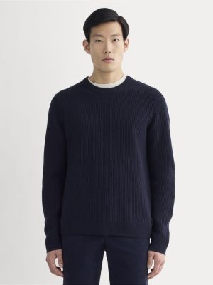 The Fisherman Crew in Wool Cashmere |  Navy