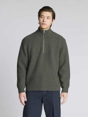 The Felted Merino Half-Zip Sweater | Kambaba