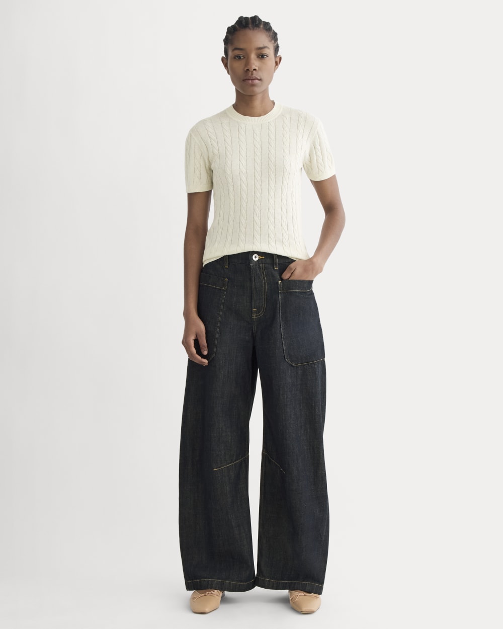 The Cable Crew in Cotton Cashmere | Birch - Image 3