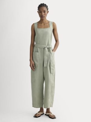 The Utility Coverall in Linen | Seagrass