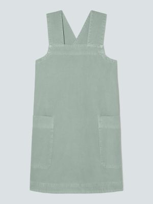 The Cross-Back Apron Mini Dress | Sea Glass