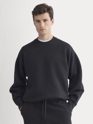 Luxe Fleece Crew Pullover | Black