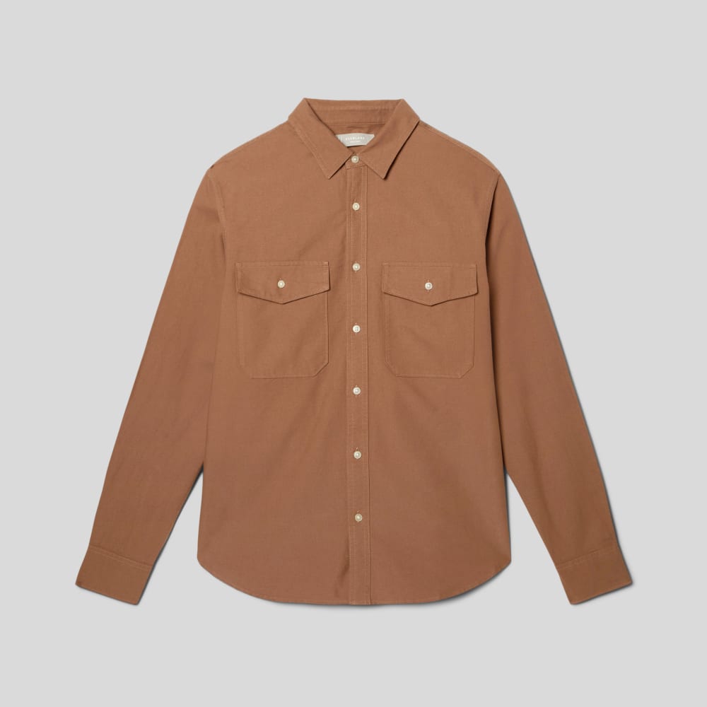 The Organic Oxford Relaxed Utility Shirt | Carob Brown - Image 2