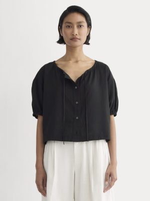 The Gauze Button-Up | Black