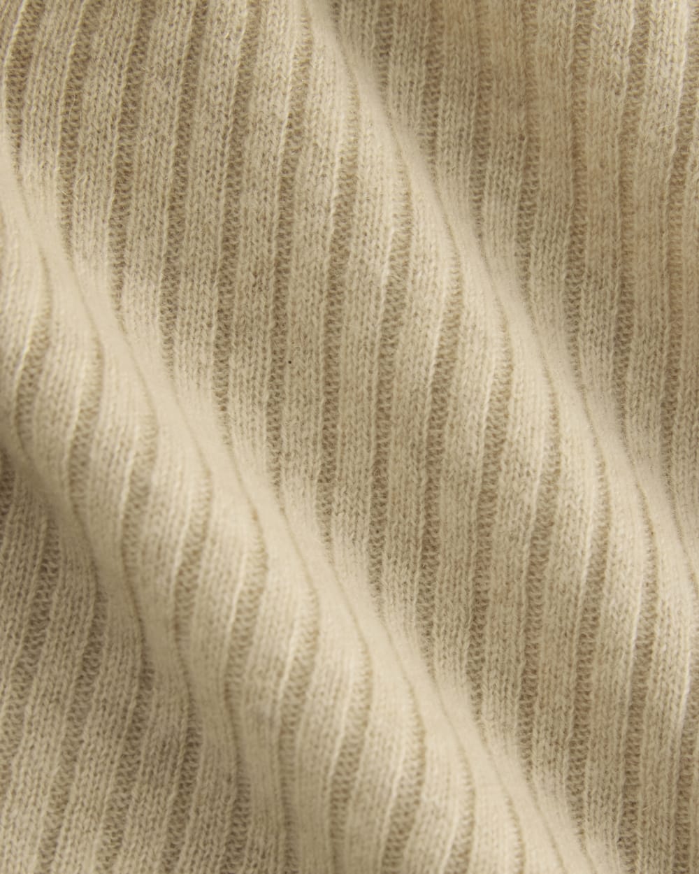 Cashmere Ribbed V-Neck Cardigan | Heather Light Camel - Image 6