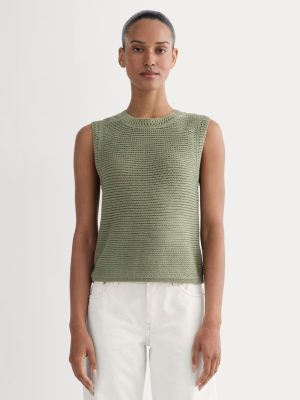 The Organic Cotton Open-Stitch Tank | Sagebrush