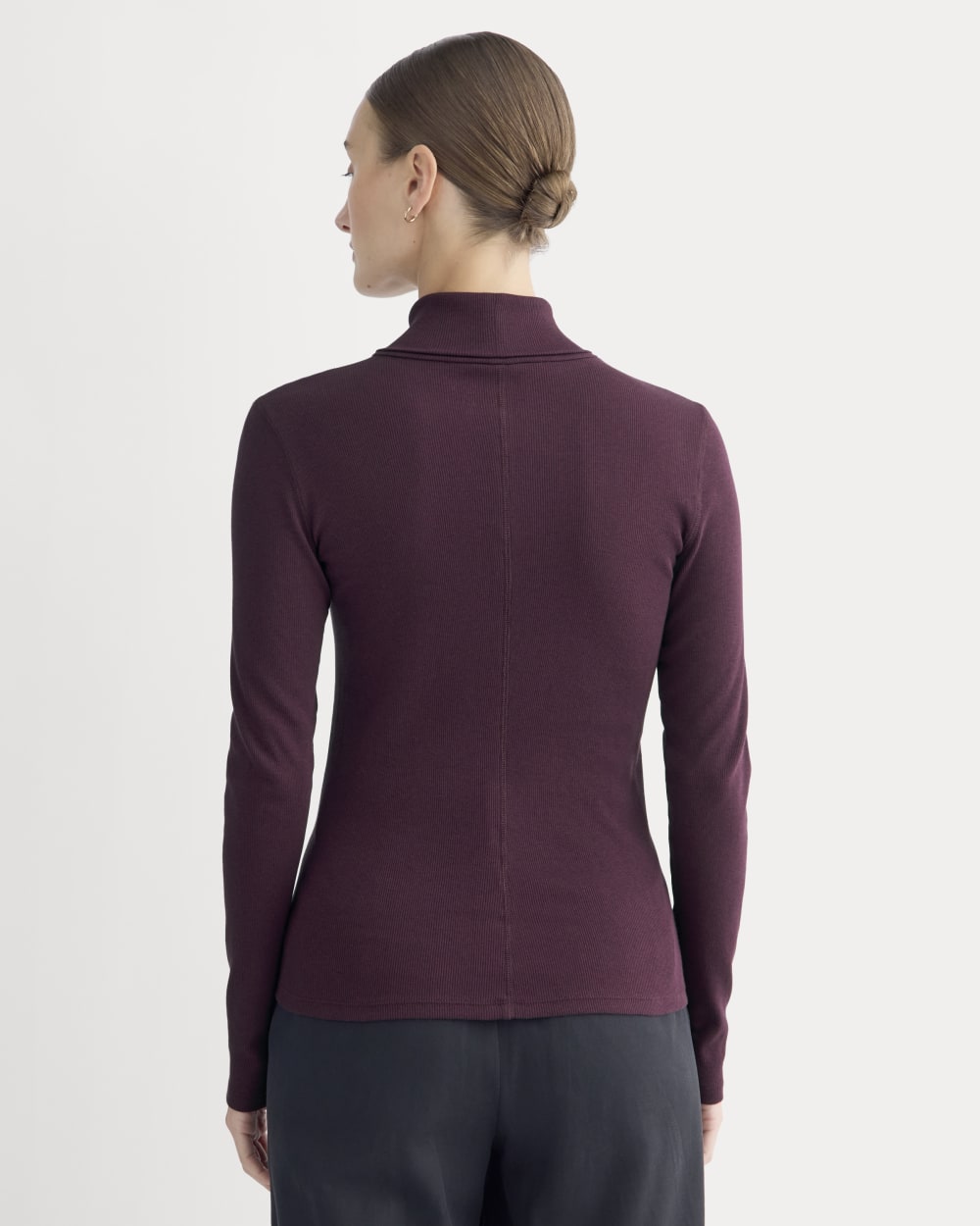 The Luxe Rib Turtleneck | Heathered Port Royale - Image 5