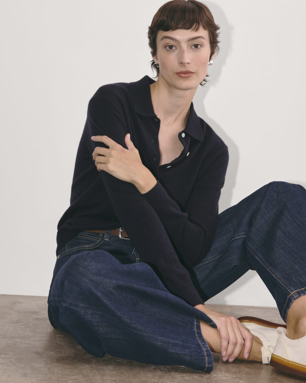 The Classic Polo in Cashmere | Navy - Image 3