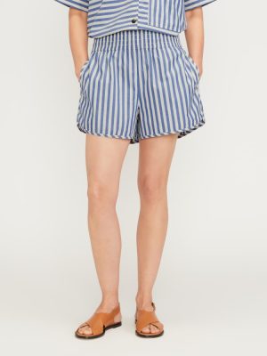 The Poplin Boxer Short | Mazarine Blue / Bone