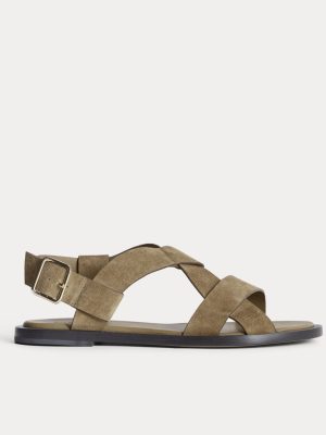 The City Strap Sandal | Sand Suede