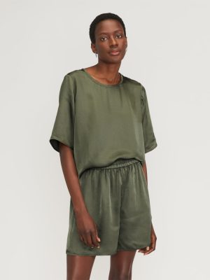 The Satin Relaxed Tee | Kalamata