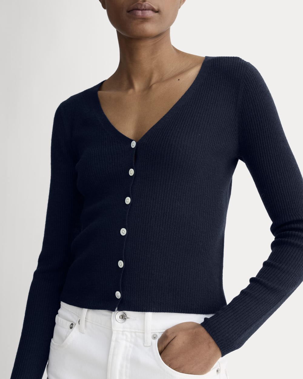 The Cardigan in Ultrasoft Merino | Navy - Image 4