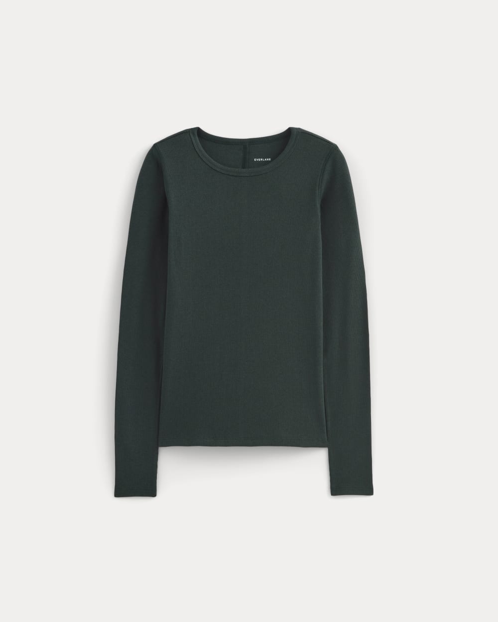 The Luxe Rib Long-Sleeve Crew | Heathered Dark Sea - Image 2