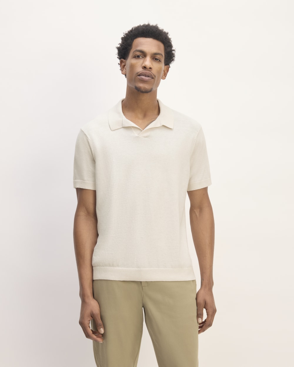 The No-Sweat Polo | Heathered Canvas