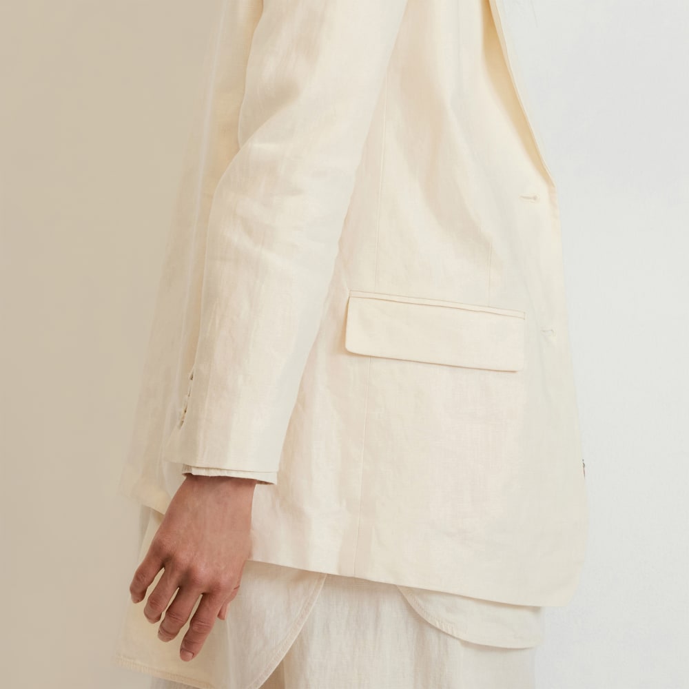 The Oversized Blazer in Linen | Canvas - Image 4