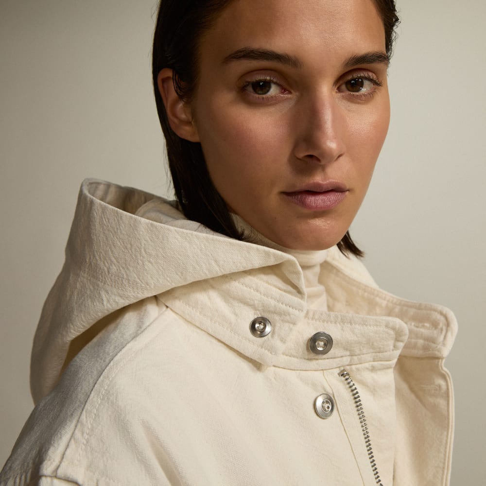 The Canvas Organic Cotton Parka | Bone - Image 6