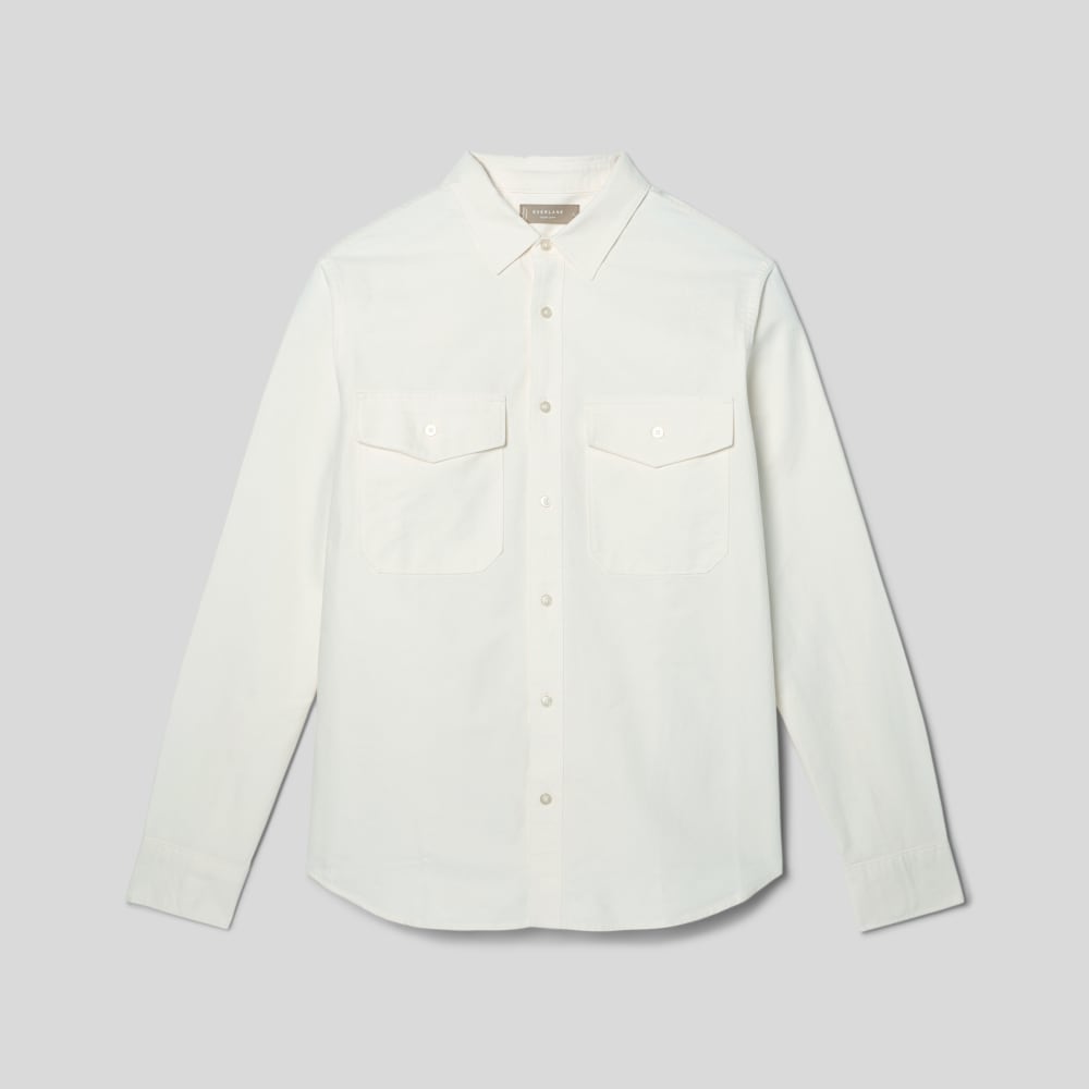 The Organic Oxford Relaxed Utility Shirt | Bone - Image 2