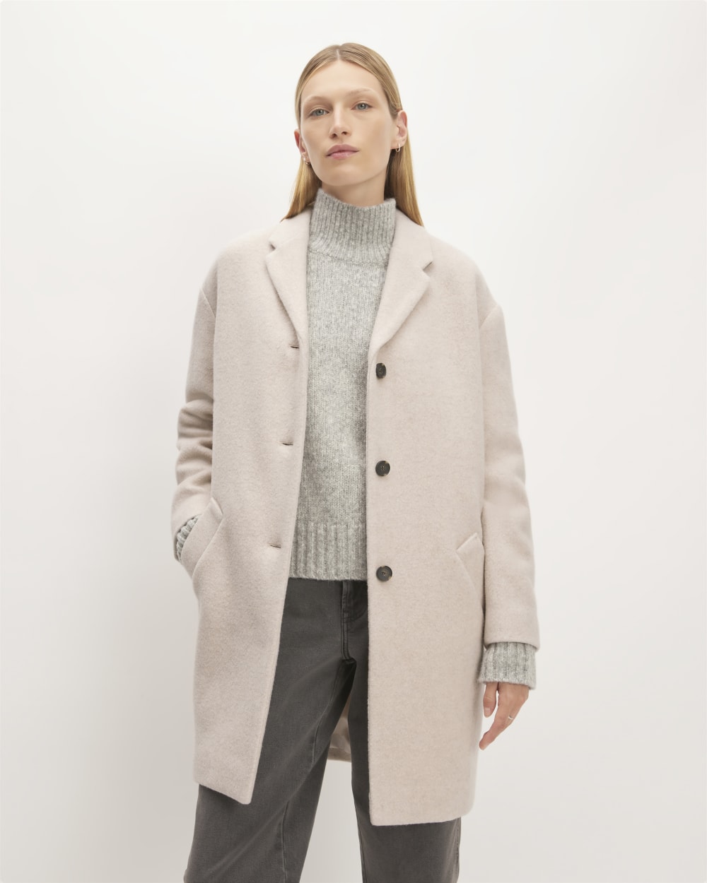 The Italian ReWool? Cocoon Coat | Oat