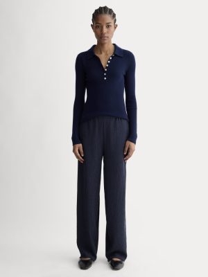 The Crinkle Pant | Navy
