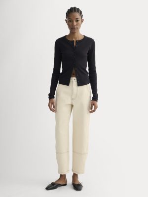 The Utility Barrel Pant | Ecru | Regular