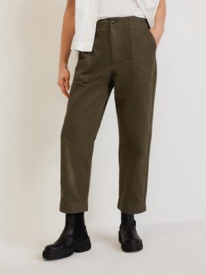 The Organic Cotton Herringbone Pant | Beech