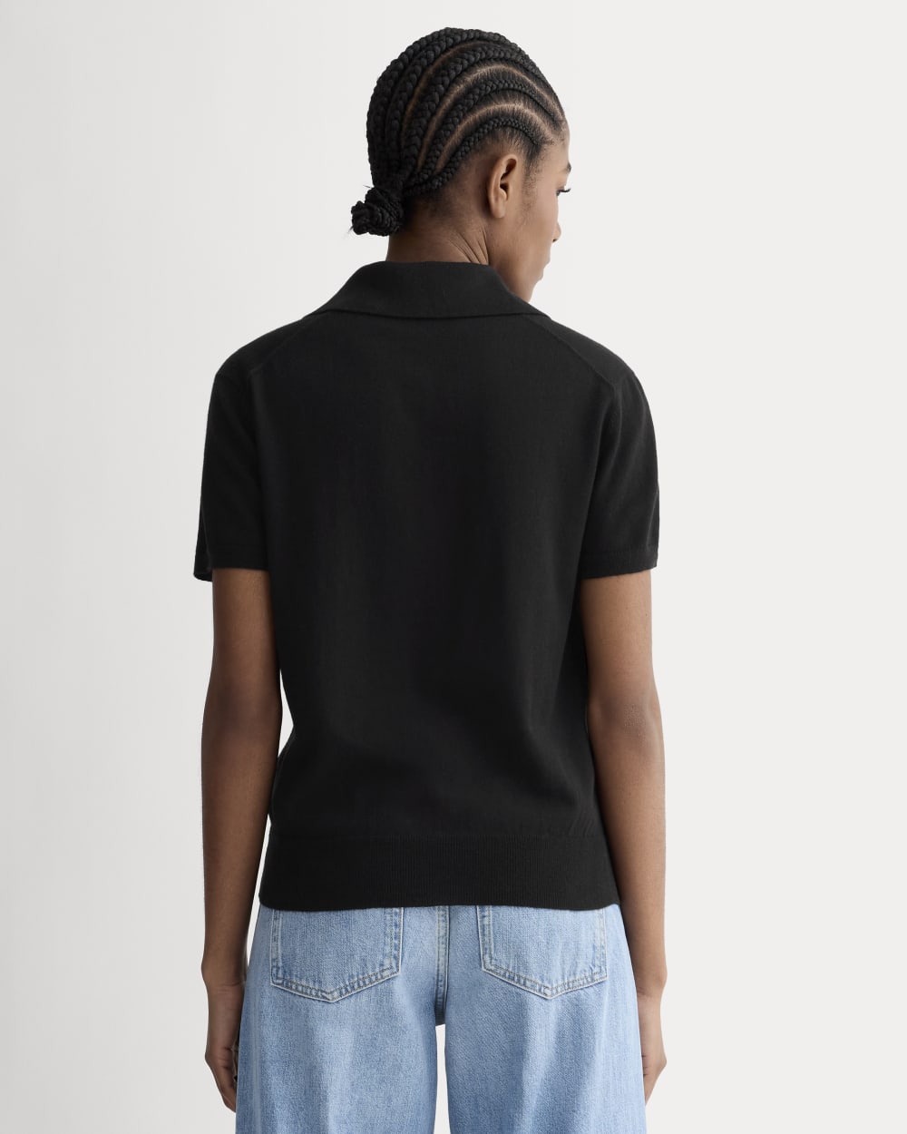 The Polo in Cotton Cashmere | Black - Image 5