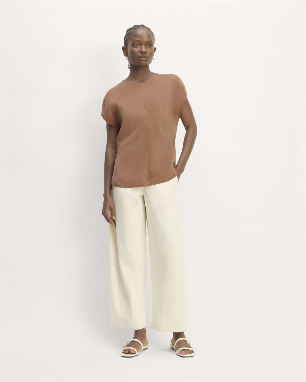 The Drape Top in Butterlite | Carob Brown - Image 3