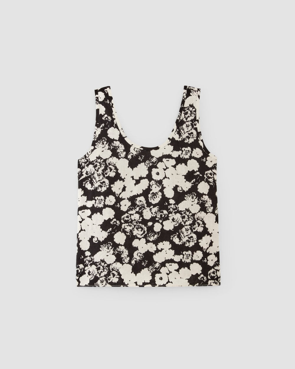 The Scoop Tank in Linen | Black / Bone Floral - Image 2