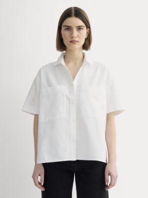 The Short-Sleeve Boxy Oxford | White