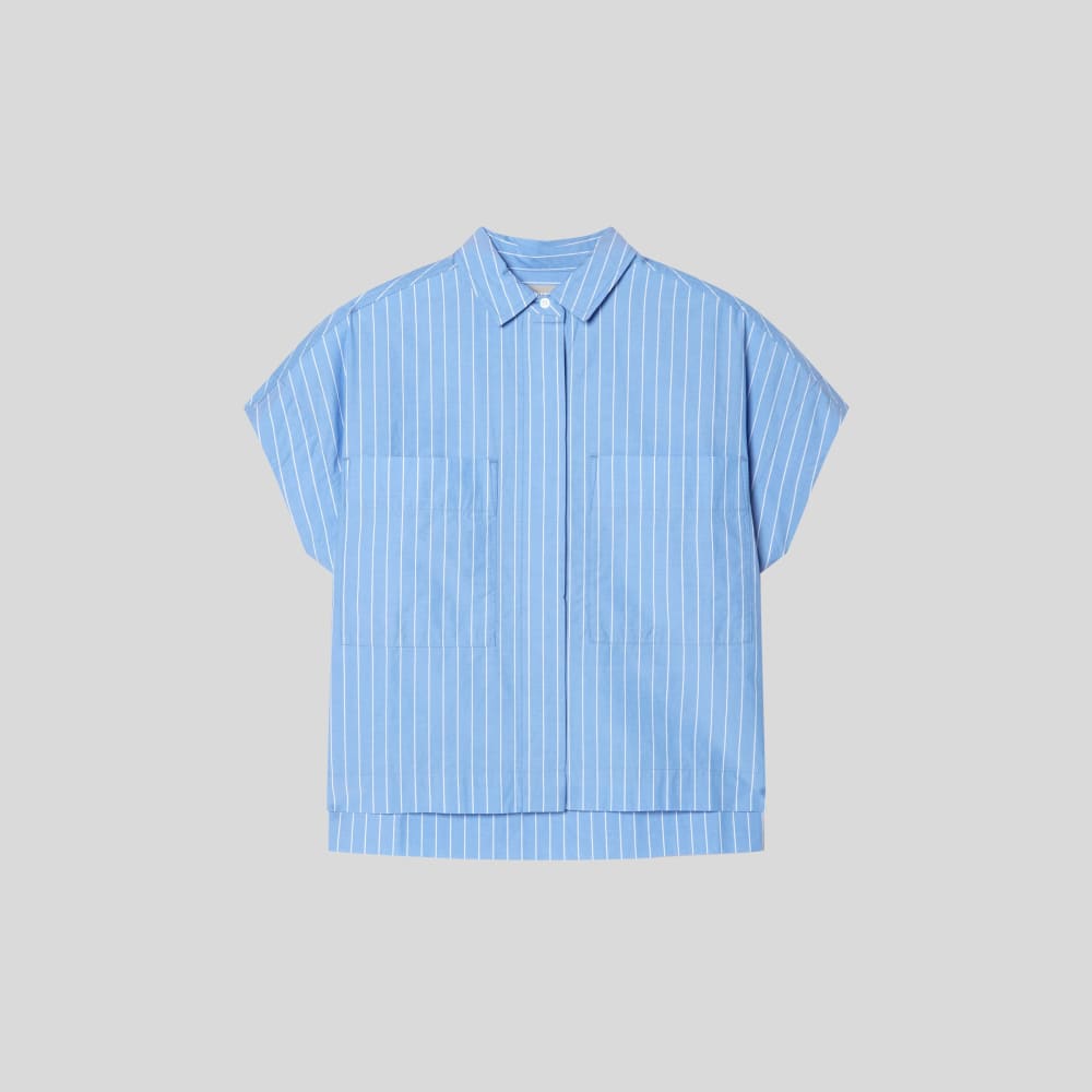 The Short-Sleeve Box Shirt | Mariner Blue / White - Image 2