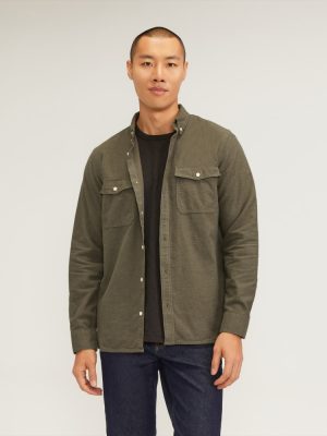 The Brushed Flannel Shirt | Heathered Thyme