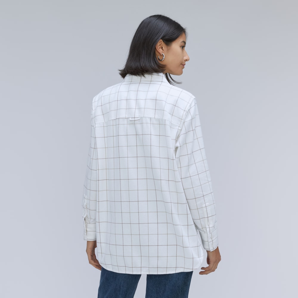 The Classic Cotton Flannel Shirt | Canvas Tan Plaid - Image 3