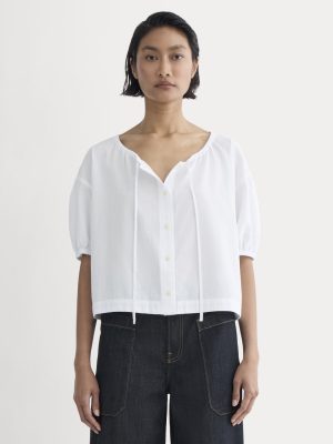 The Gauze Button-Up | White