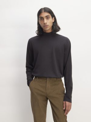 The Organic Cotton Long-Sleeve Turtleneck | Black